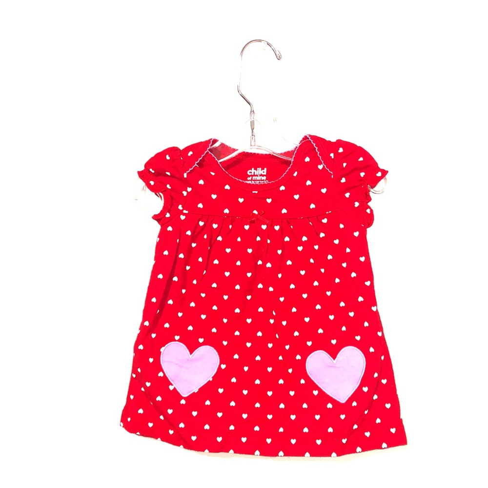 Red cotton baby dress